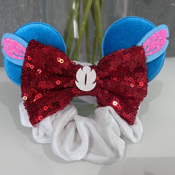 Stitch ears inspired Disney Scrunchie hairband headband Mickey Minnie Lilo and Stitch
