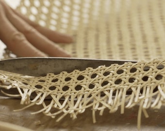 20&quot; Professional Grade Rattan Webbing for Caning Projects or DIY - Natural Pre-woven Open Mesh Cane - 20 inch width - Cut to the length