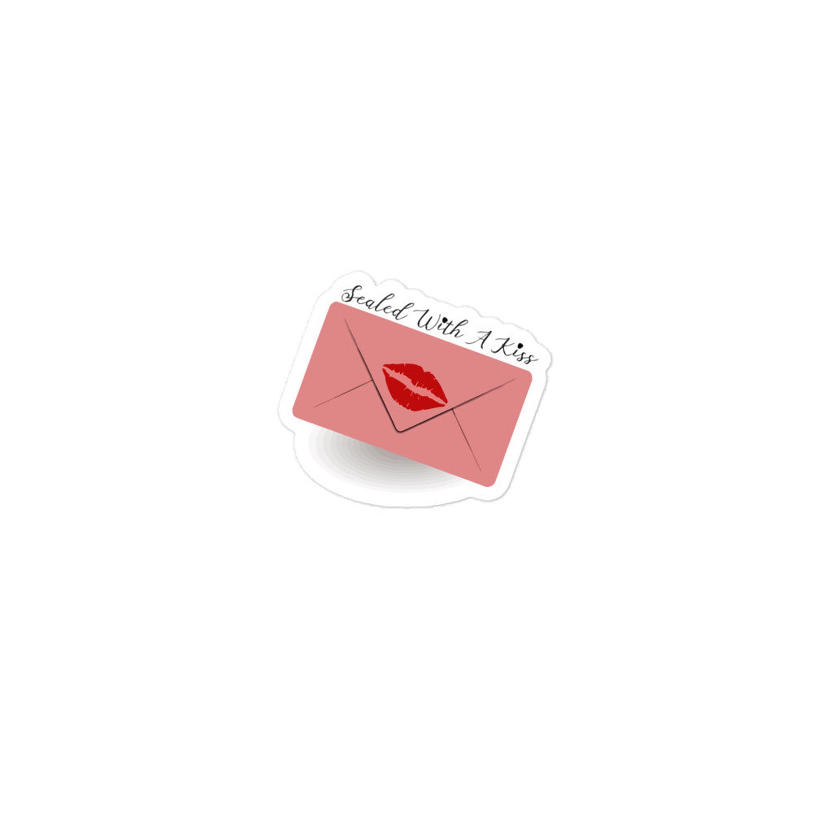Sealed with a kiss Love letter Sticker note mail kiss Etsy