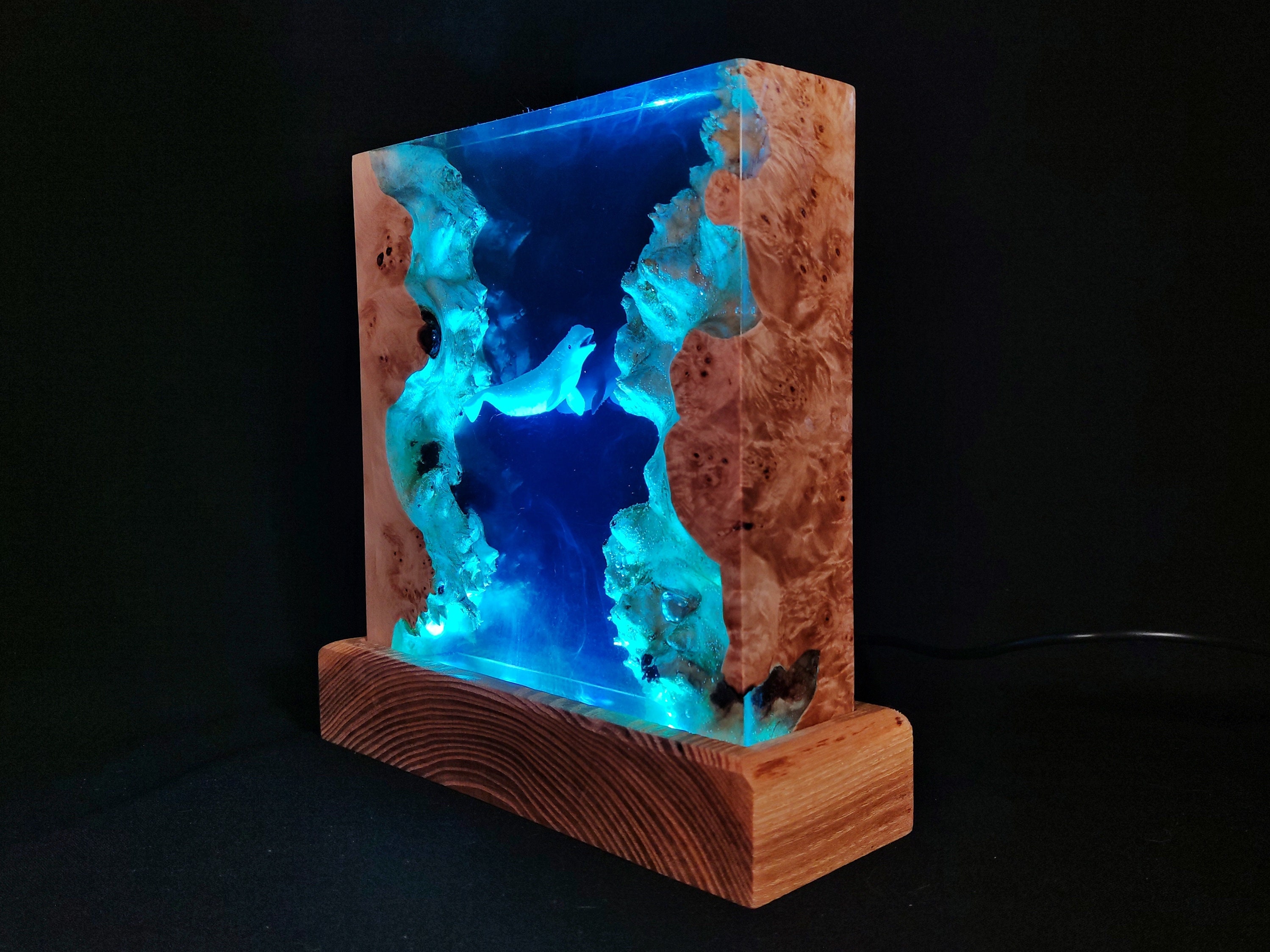 Ocean epoxy lamp Multicolor resin lamp Unique epoxy lamp Etsy