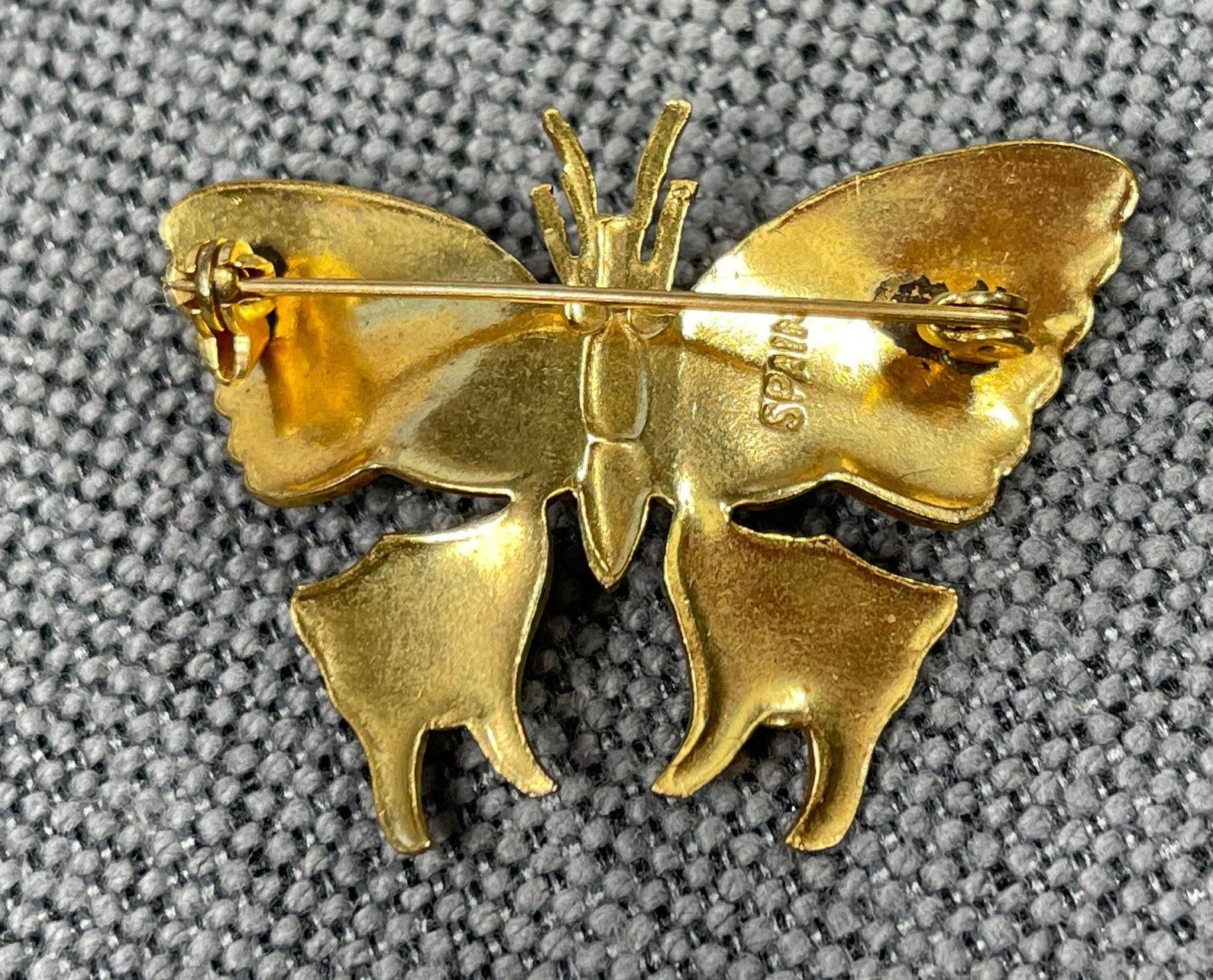 Vintage Enamel Butterfly Brooch Brooch Pin Signed Spain Etsy UK