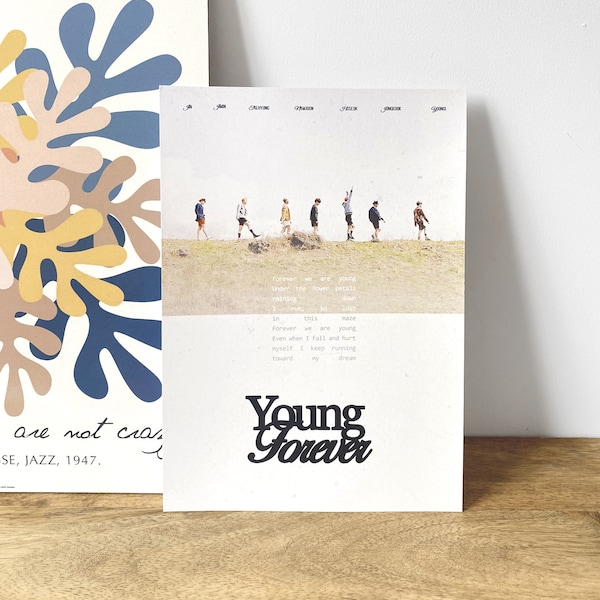 BTS Young Forever Retro  | Poster print kpop merch vintage