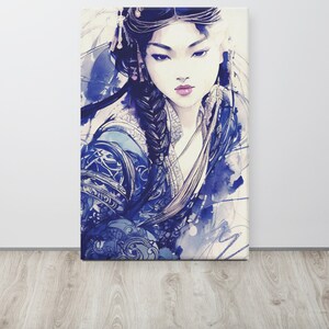 Geisha Samurai Canvas Print - Wall Art Print Deco