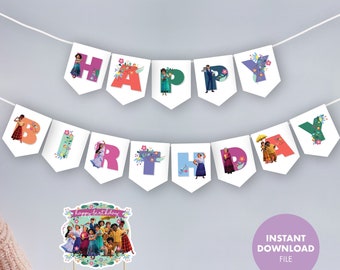 ENCANTO Kids Birthday Party Banner Garland, Party Decorations Decor Mirabel Isabela