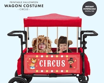 Circus WAGON HALLOWEEN COSTUME printable digital child kid toddler baby costume poster sign boat book party decor