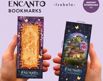 ENCANTO Bookmarks ISABELA Madrigal Family Kids Birthday Party Favor Class Gift door student gifts reading accessories book familia