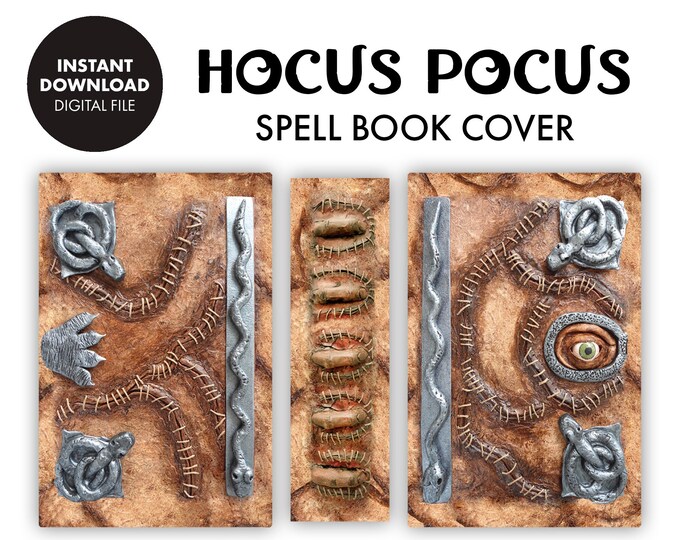 Printable HOCUS POCUS Spell Book Cover Halloween Decorations Decor ...