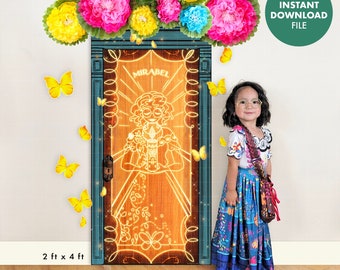 MIRABEL Door ENCANTO Kids Birthday Party Decor Decoration Isabela Bruno Dolores Antonio Luisa Maribel Encanto Door