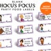 SANDERSON SISTERS Party Food Labels Tent Cards Halloween Decorations ...