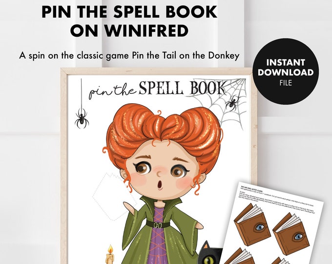 SANDERSON SISTERS Halloween Party Game Pin the Tail Game Kids Games