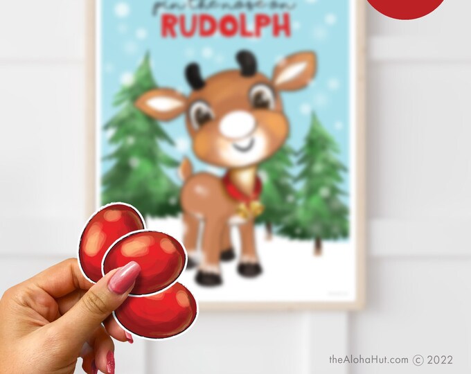 CHRISTMAS Party Game Pin the Tail Games Printable Pin the Nose on ...