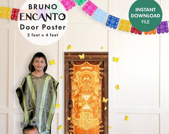 BRUNO Door ENCANTO Kids Birthday Party Decor Decoration Isabela Mirabel Dolores Antonio Luisa Camilo Pepa Julieta Abuela Encanto Door