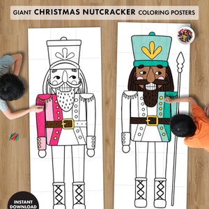 GIANT Poster CHRISTMAS Nutcracker Coloring Poster or Table Cloth Kids ...
