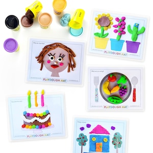 PLAYDOUGH MATS Play Doh Playdoh Play Dough Printable classroom party preschool toddler activities fine motor skills worksheets image 1