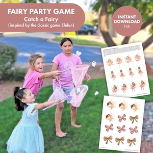 FAIRY Party Game CATCH the FAIRIES Kids Birthday Printable Girls Birthday Garden Enchanted Forest Whimsical Tea Toddler Activity Preschool image 2