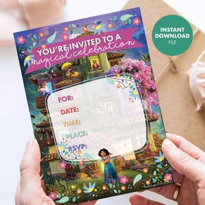 ENCANTO Invitations Kids Birthday Party, Digital Party Invitations Instant Download Printable Digital File Mirabel Isabela image 1