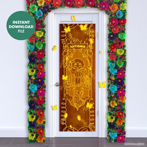 ENCANTO Door Poster ANTONIO Door Kids Birthday Party Poster Door Sign Party Decorations Decor Sign Butterfly Madrigal Casa Magic Door 画像 1