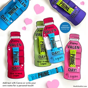 Popular DRINK MIX VALENTINE Classroom Gift Kids Party Treat Valentine's Day tag bottle hydration drink Printable Digital File boys girls