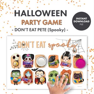 HALLOWEEN Party Game Don't Eat Pete printable kids school image 1
