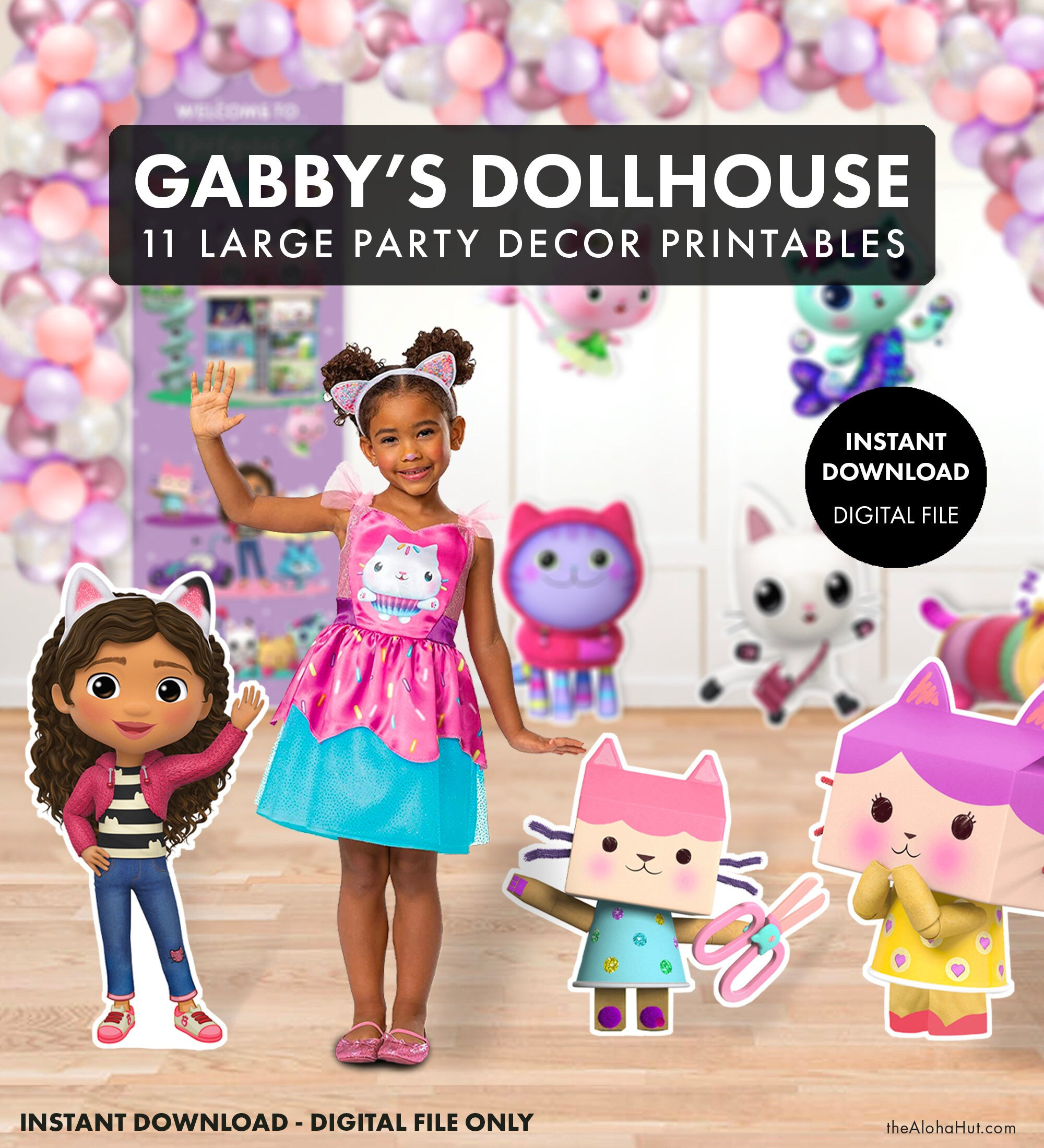 Life-size Cardboard Cutout of Gabby's Dollhouse Set of 5