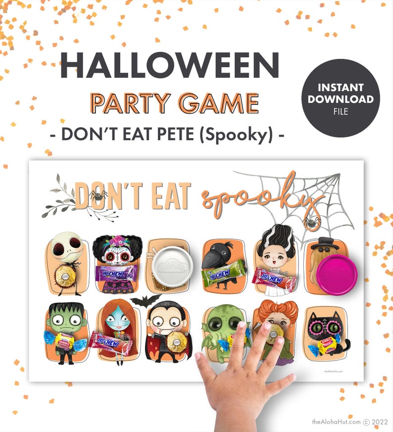 HALLOWEEN Party Game Don't Eat Pete printable kids school image 1