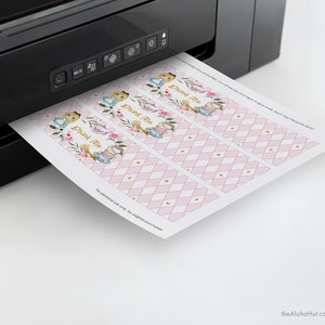 ALICE in WONDERLAND Party Drink Labels Cards Kids Birthday Decorations ...
