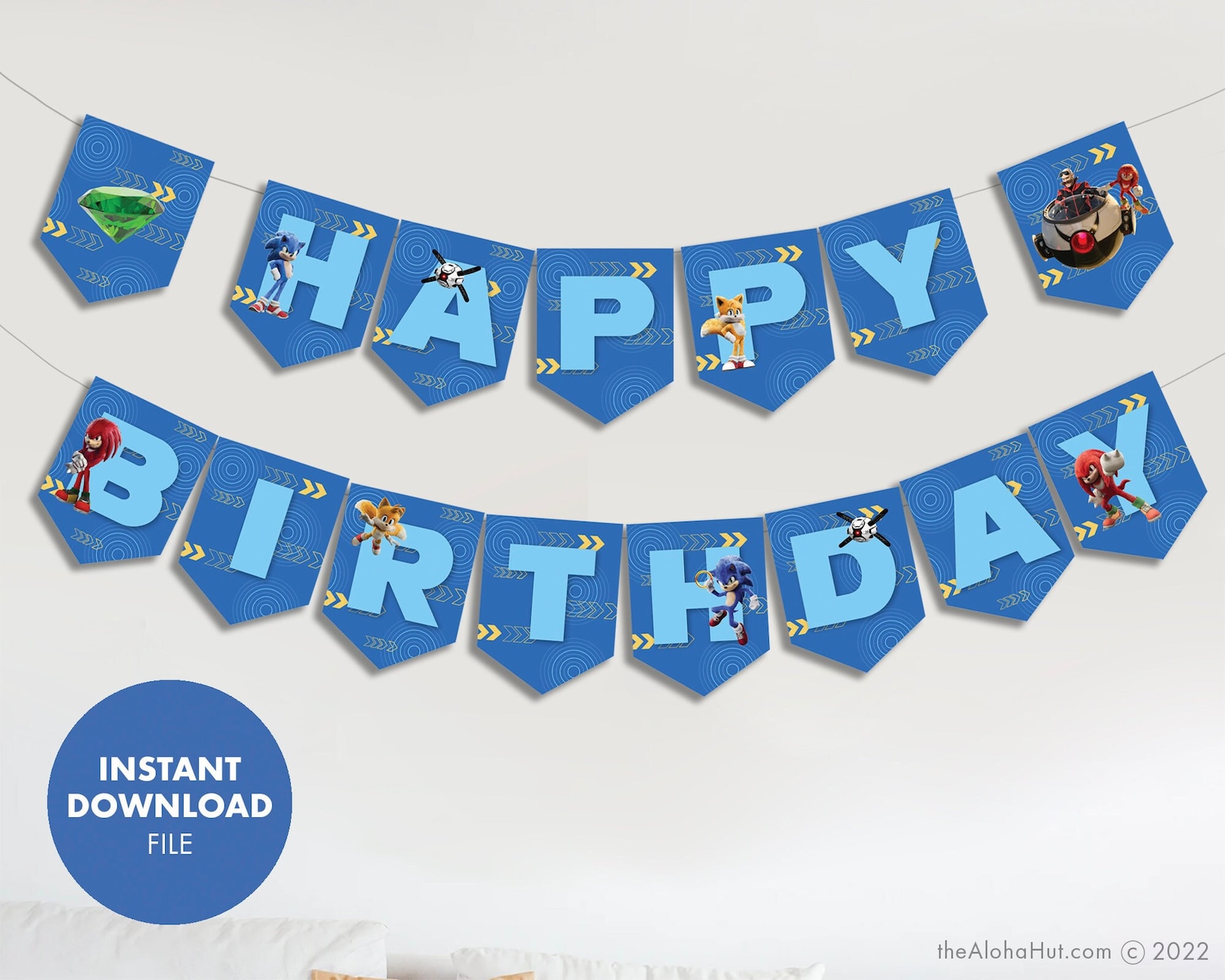 16 Sagome Di Sonic In Cartoncino Per Feste - Foto 8