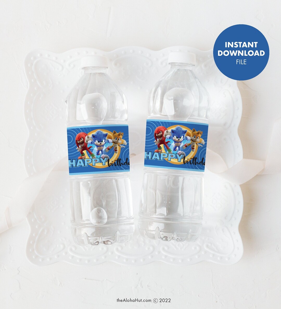 SONIC THE HEDGEHOG Drink Labels Kids Birthday Party - Etsy
