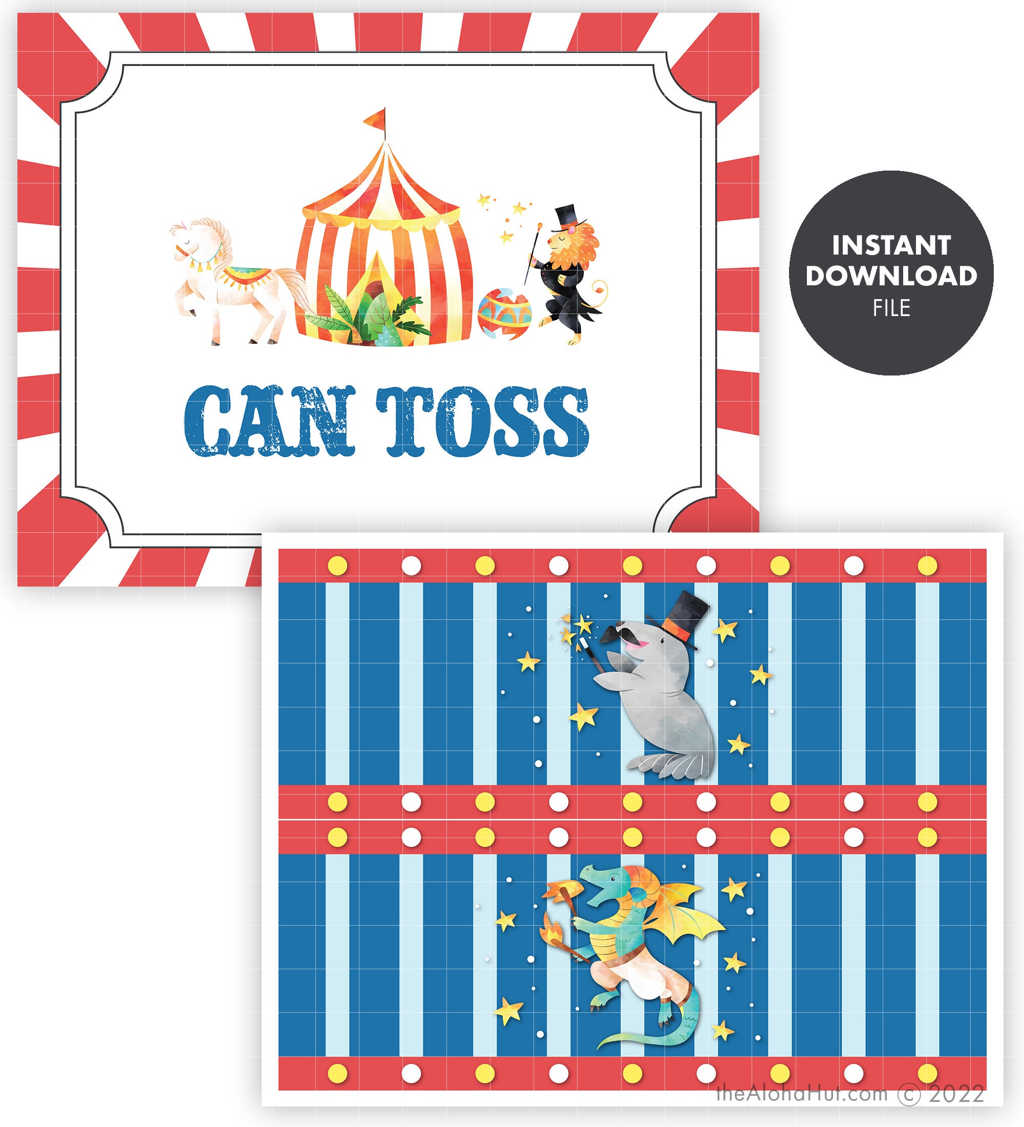 Circus Carnival Signs, Vintage Circus Party Signs, Circus Birthday Party  Printables, Circus Signs A3 Size PDF Files, Instant Download RPS3