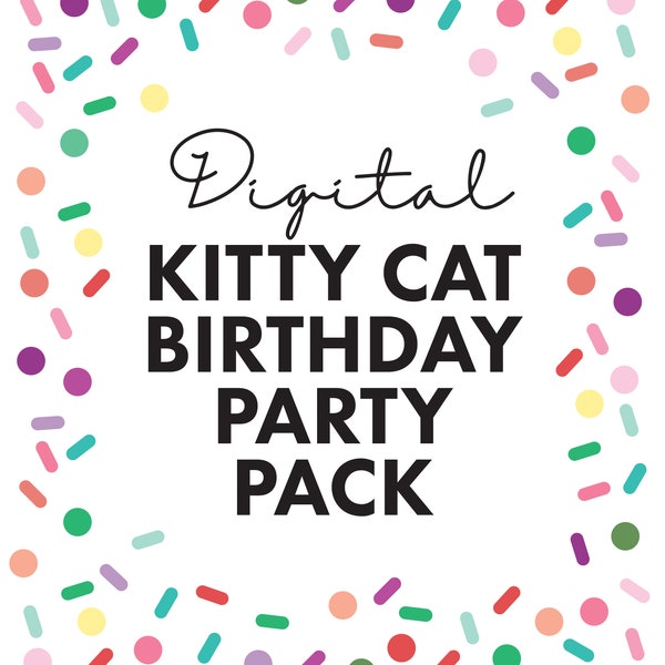 Kitty Cat Birthday Party Games & Decorations for a Kids Birthday Party