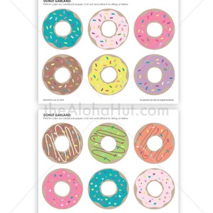Donut Party GARLAND Donut-theme Kids Birthday Thank You - Etsy