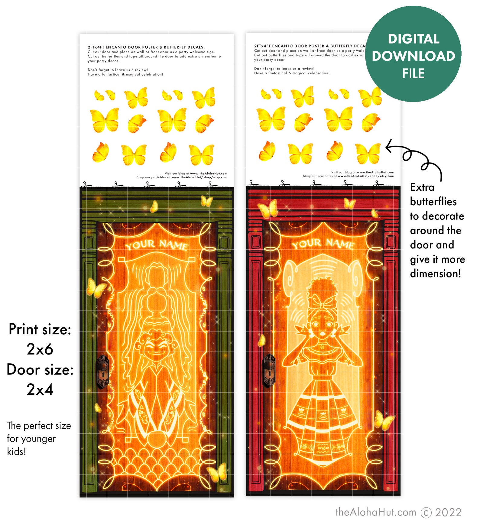 PERSONALIZED ENCANTO Door Poster Isabela Mirabel Dolores Bruno Etsy India