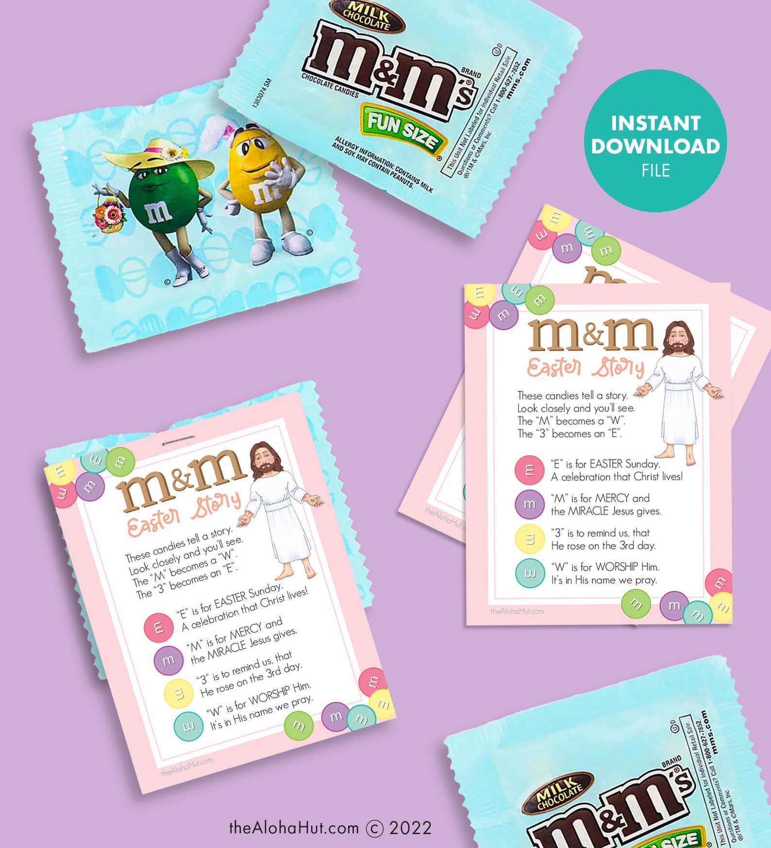M&amp;m's EASTER Story Poem Handout PRINTABLE Religious - Etsy