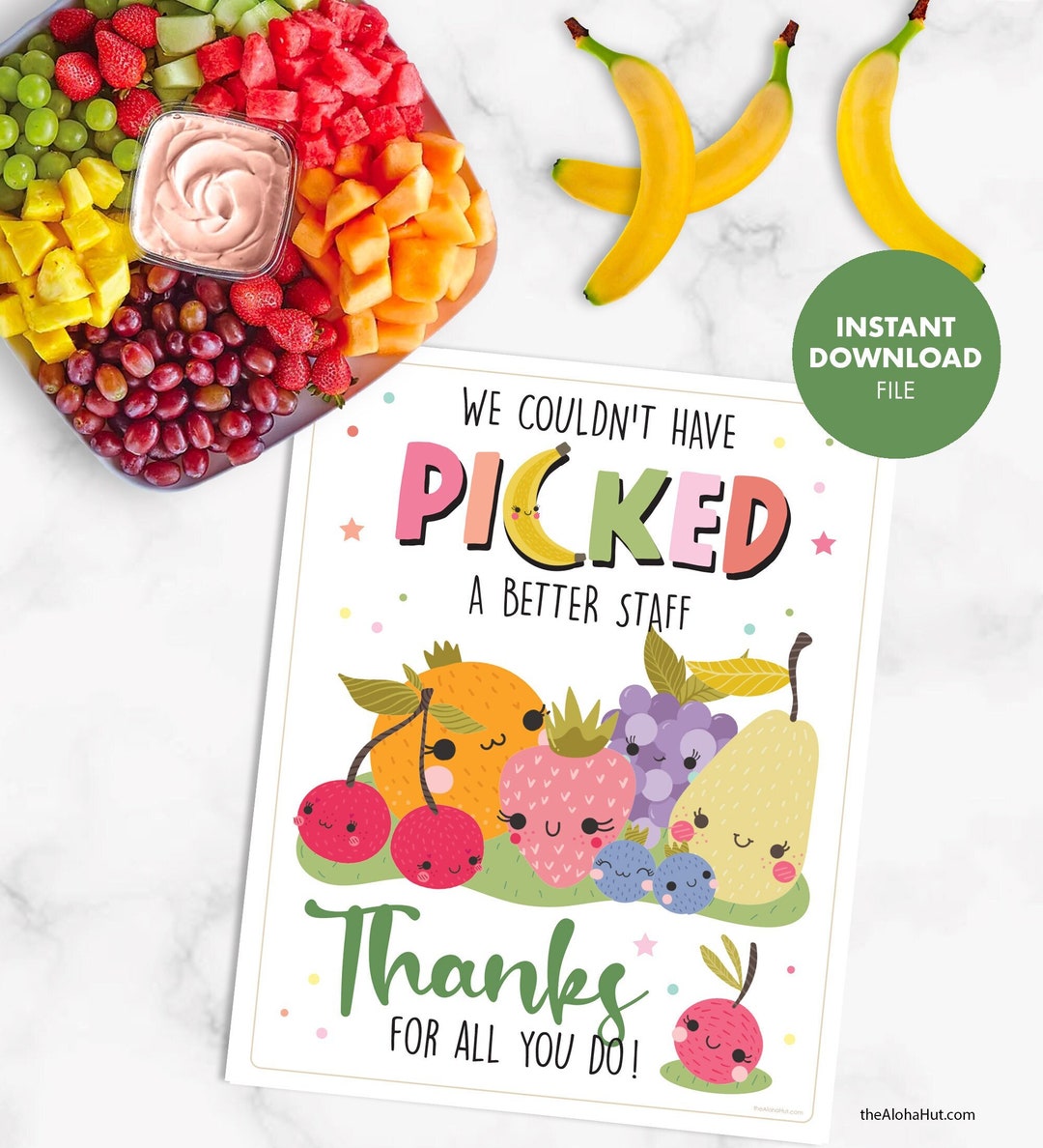 Fruit TEACHER APPRECIATION Idea Sign Poster Thank You Staff Etsy