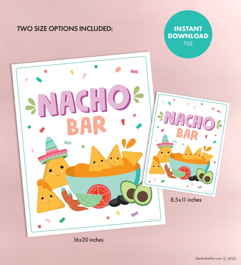 NACHO BAR Sign Poster Printable Instant Download Digital - Etsy