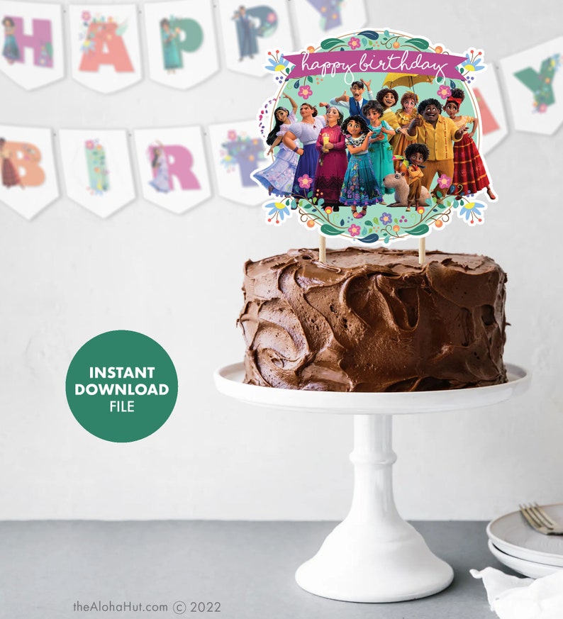 ENCANTO Kids Birthday Party Cake Topper Party Decor Decorations Mirabel Isabela Digital Instant Download Printable image 2