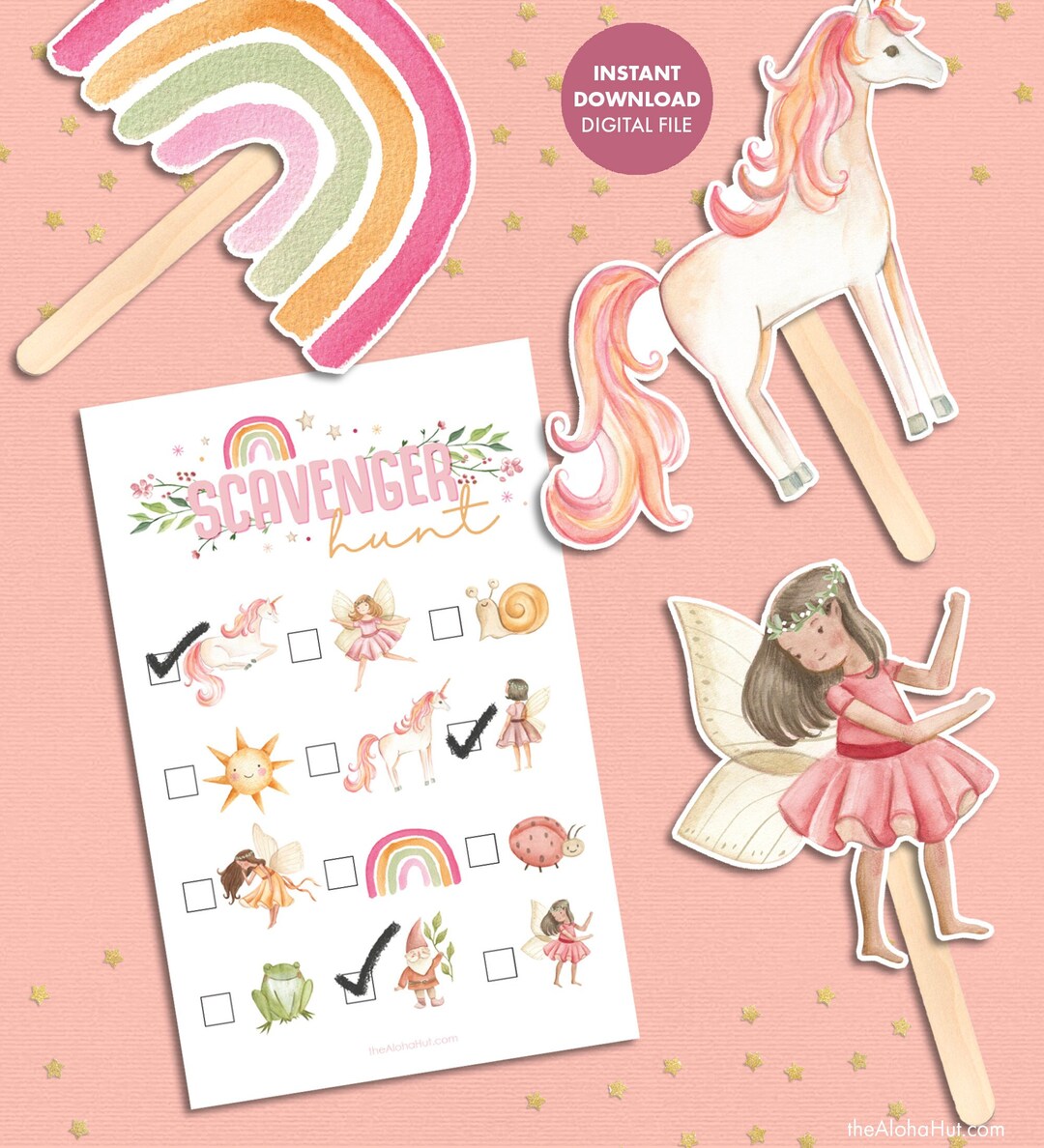 UNICORN Birthday PARTY GAME Scavenger Hunt Kids Birthday Party Games ...