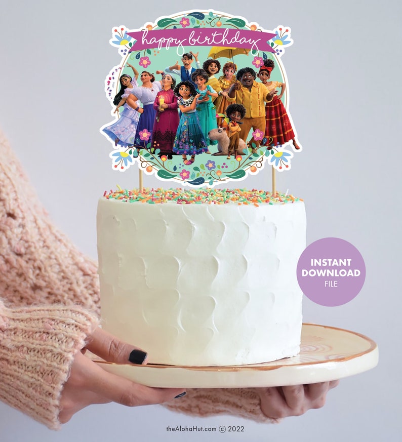ENCANTO Kids Birthday Party Cake Topper Party Decor Decorations Mirabel Isabela Digital Instant Download Printable image 1