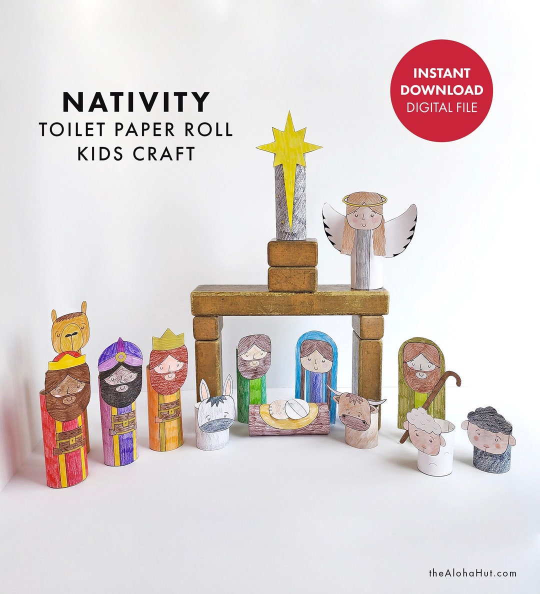 NATIVITY Toilet Paper Roll Craft for Kids Christmas Story Paper Dolls
