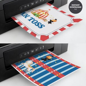 CARNIVAL CIRCUS Can Toss Game Sign Kids Birthday Party Printable ...