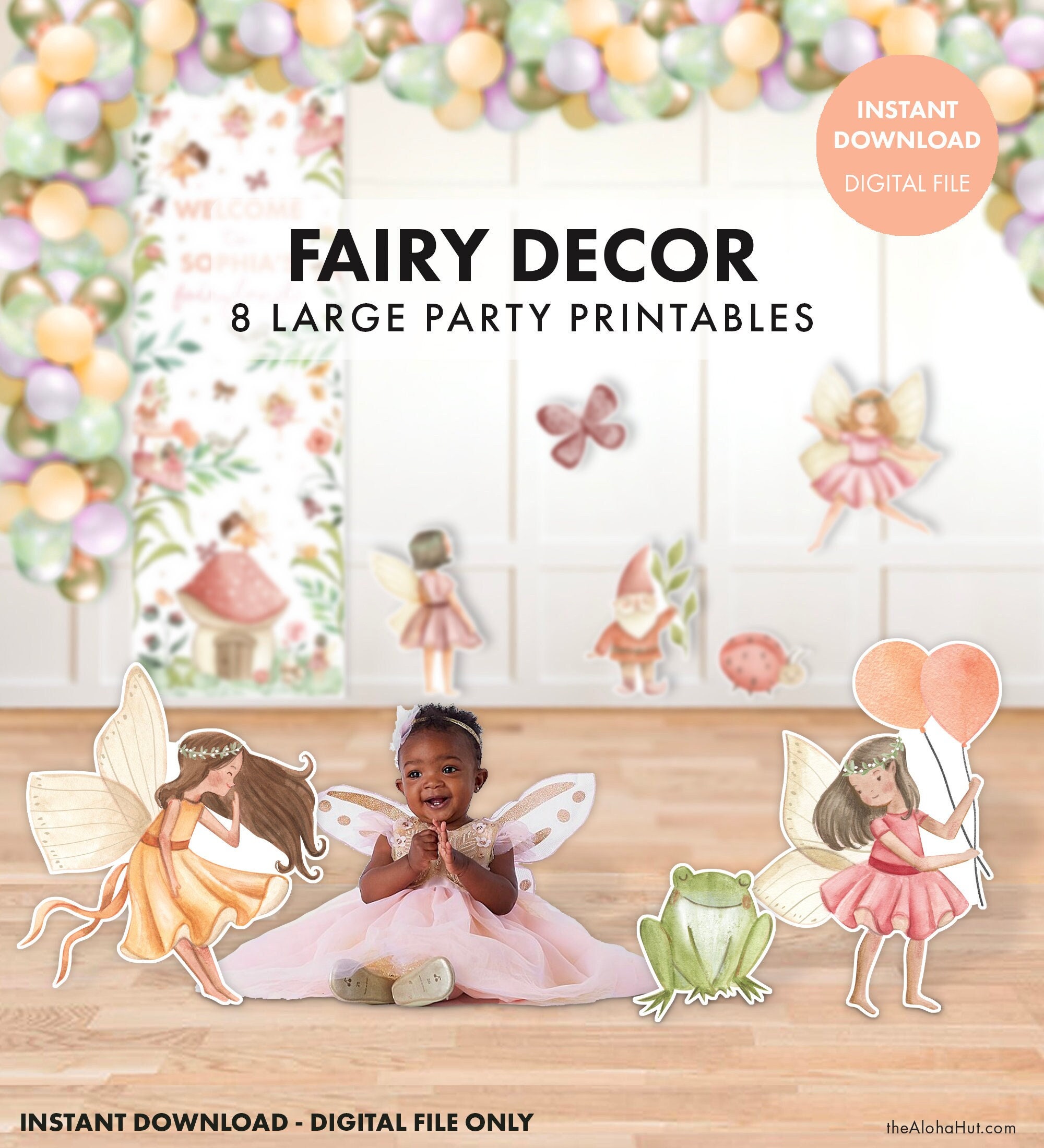 FAIRY BIG DECOR Cutout Fairy Birthday Whimsical Enchanted Fairy