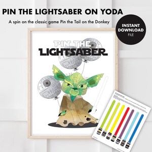 STAR WARS Kids Birthday Party Pin the Tail Game Party Games Instant ...