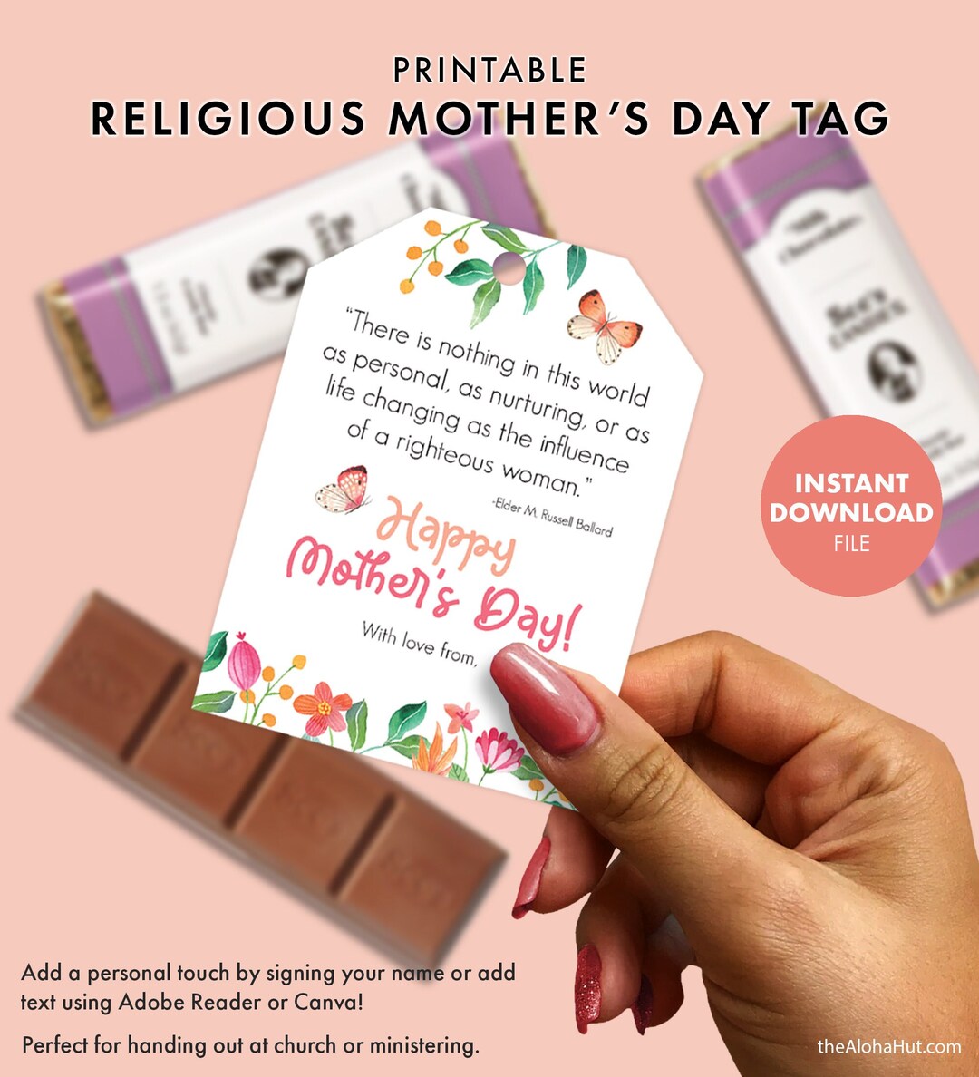 Religious MOTHER'S DAY Tag Quote Handout PRINTABLE Christian Church ...