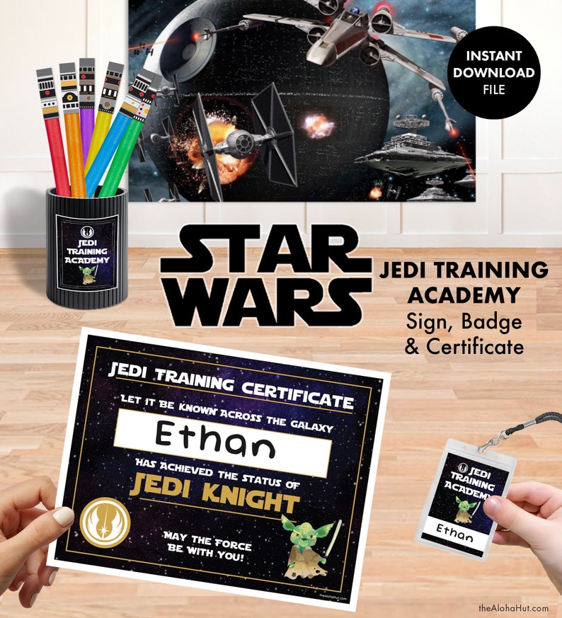 STAR WARS Kids Birthday Party Jedi Training Academy Printables - Etsy