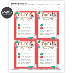 EDITABLE M&amp;m's NATIVITY Story Christmas Poem Handout PRINTABLE ...
