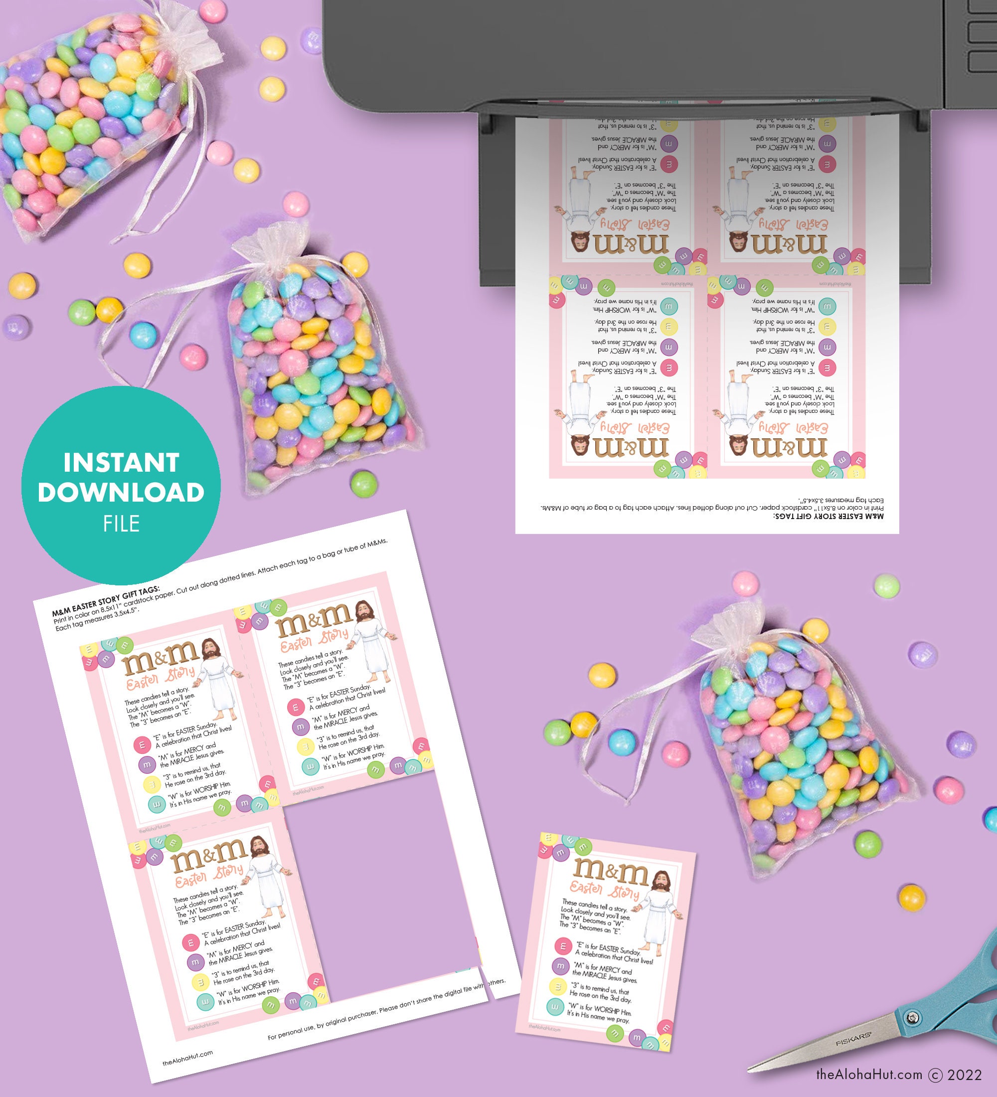 M&amp;m's EASTER Story Poem Handout PRINTABLE Religious - Etsy