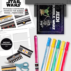 Lightsaber Handles STAR WARS Kids Birthday Party Bubble Wands Jedi ...