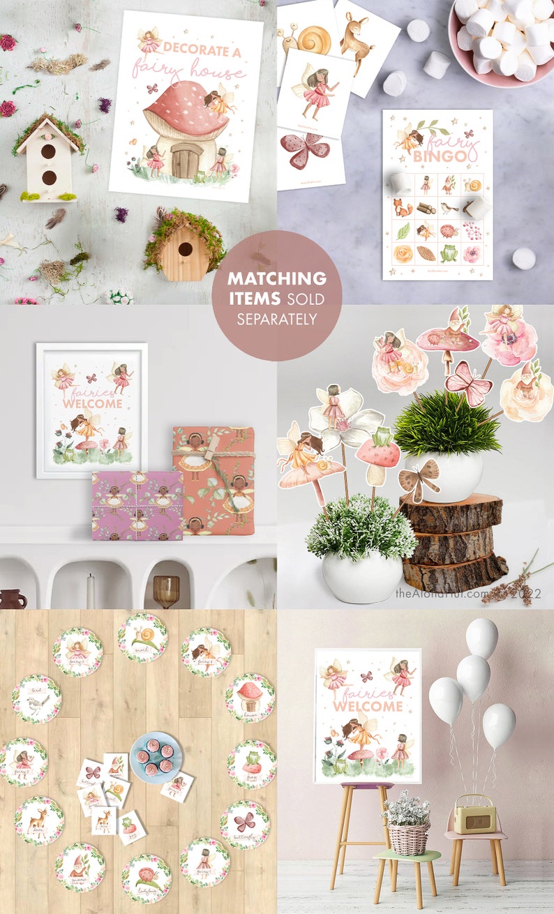 FAIRY Party Game CATCH the FAIRIES Kids Birthday Printable Girls Birthday Garden Enchanted Forest Whimsical Tea Toddler Activity Preschool image 9