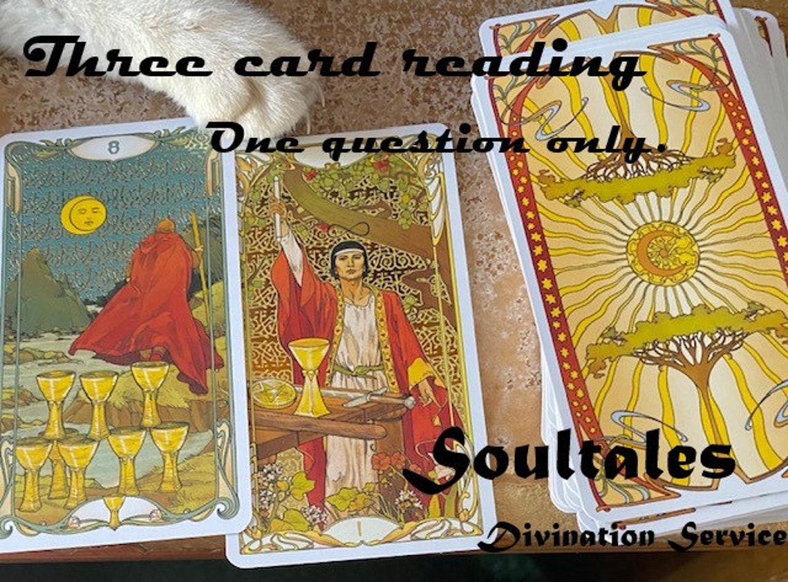 Three Card Tarot Reading one question job love career Etsy