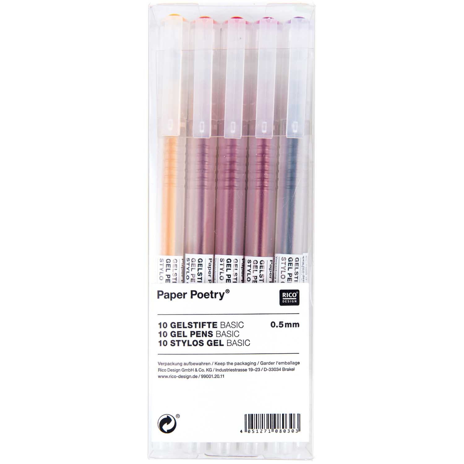10 Color Kawaii Pens Cute Pens, Korean Colored Gel Ink Pens 